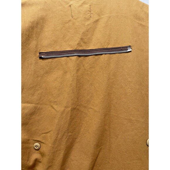 Vintage SafTBak Canvas Hunting Vest Mens XL Brown Green Made in USA Game Bag - Picture 6 of 9